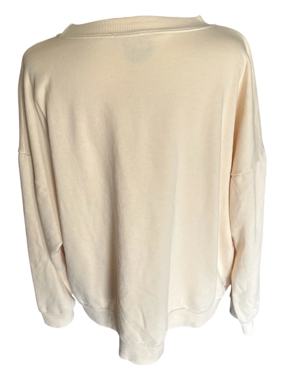 Women’s Oversized Cream Graphic Crewneck Top - Outerbanks North Carolina OBX M/L